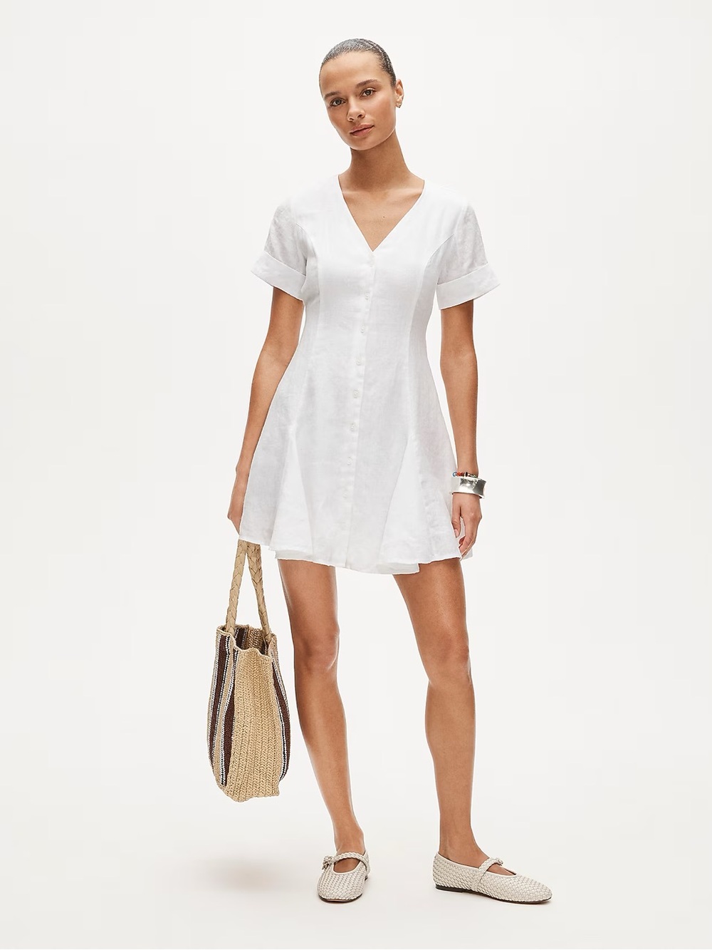 Fleur mini dress in linen